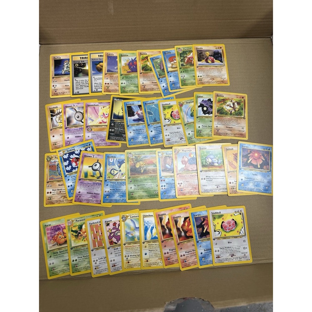 40 Vintage 1st edition pokemon cards MP-Damaged yuka morii‎ neo revelation